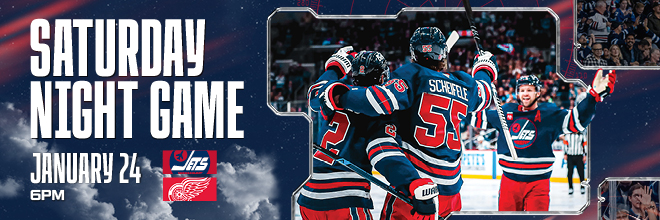 Saturday Night Game. January 24 at 6 p.m. vs Detroit Red Wings