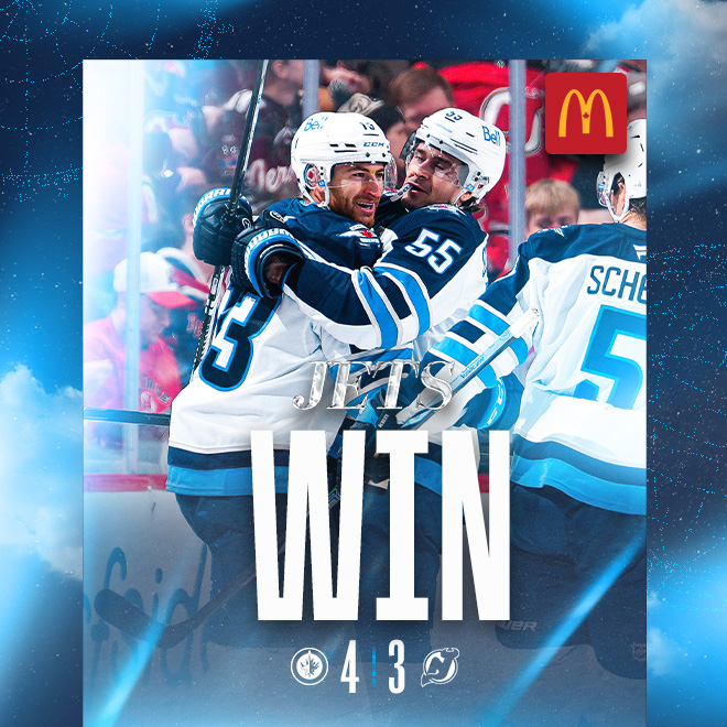 Jets Win. Jets 4, Devils 3