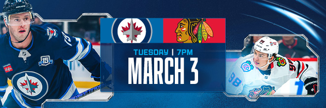 Tuesday, March 3 at 7 p.m. vs. Chicago Blackhawks