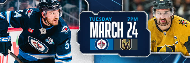 Tuesday, March 24 at 7 p.m. vs. Vegas Golden Knights