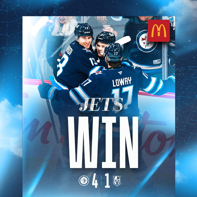 Jets win. Jets 4, Golden Knights 1