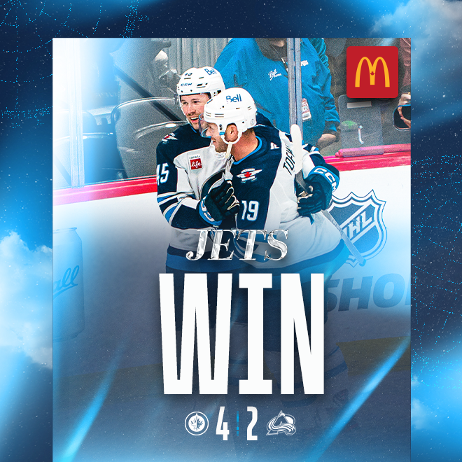 Jets win. Jets 4, Avalanche 2