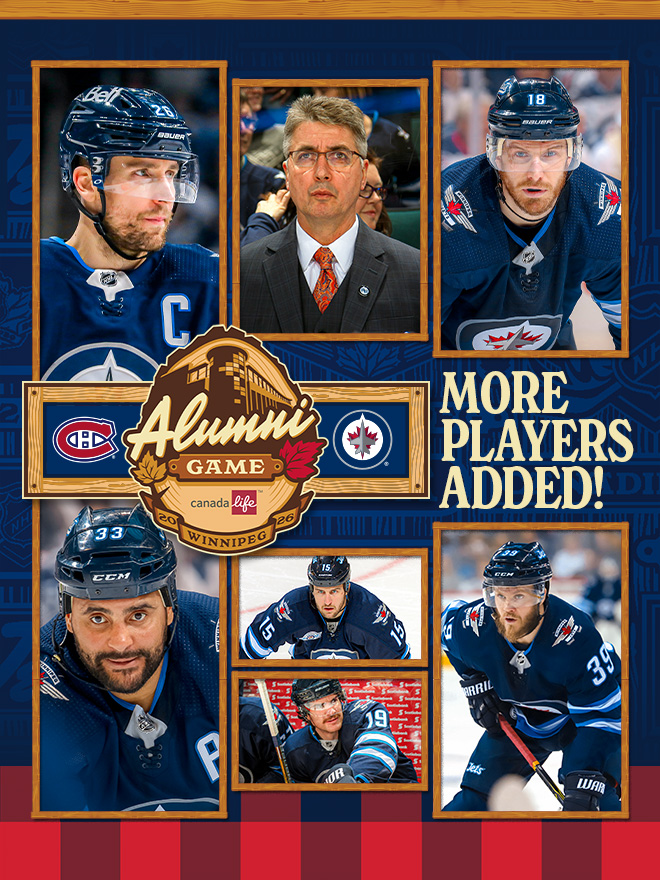 Alumni Game presented by Canada Life. More players added! Jets vs Canadiens