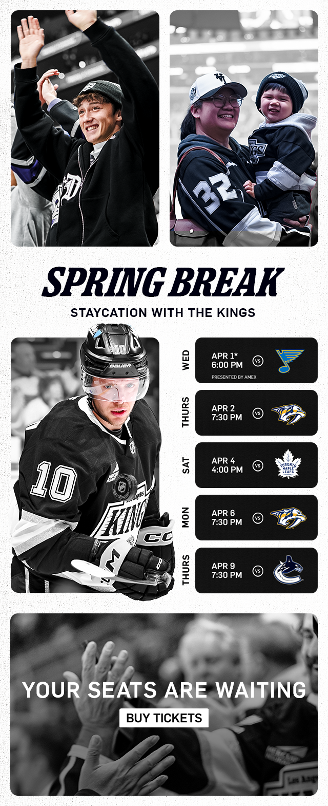 Kids Day Out on March 21st vs the Buffalo Sabres