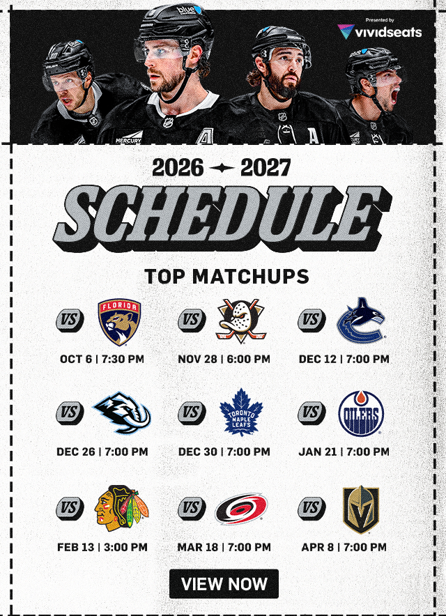 LA Kings Schedule - Header Image