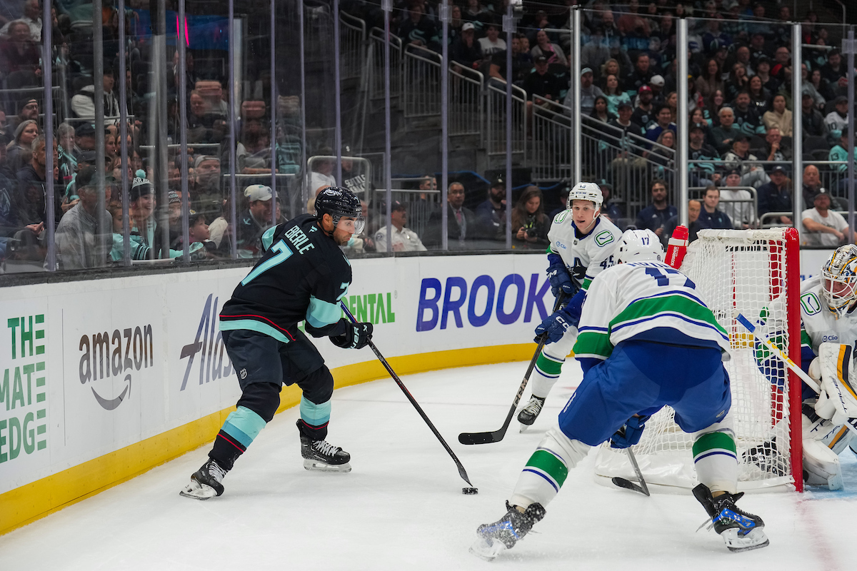 Jordan Eberle playing against Vancouver Canucks