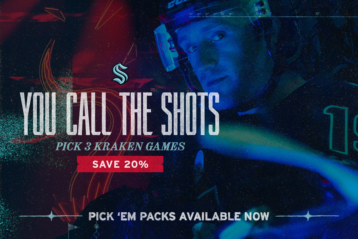 You call the shots pick 3 Kraken games and save 20%