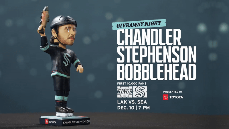 GIF of Chandler Stephenson bobblehead rocking