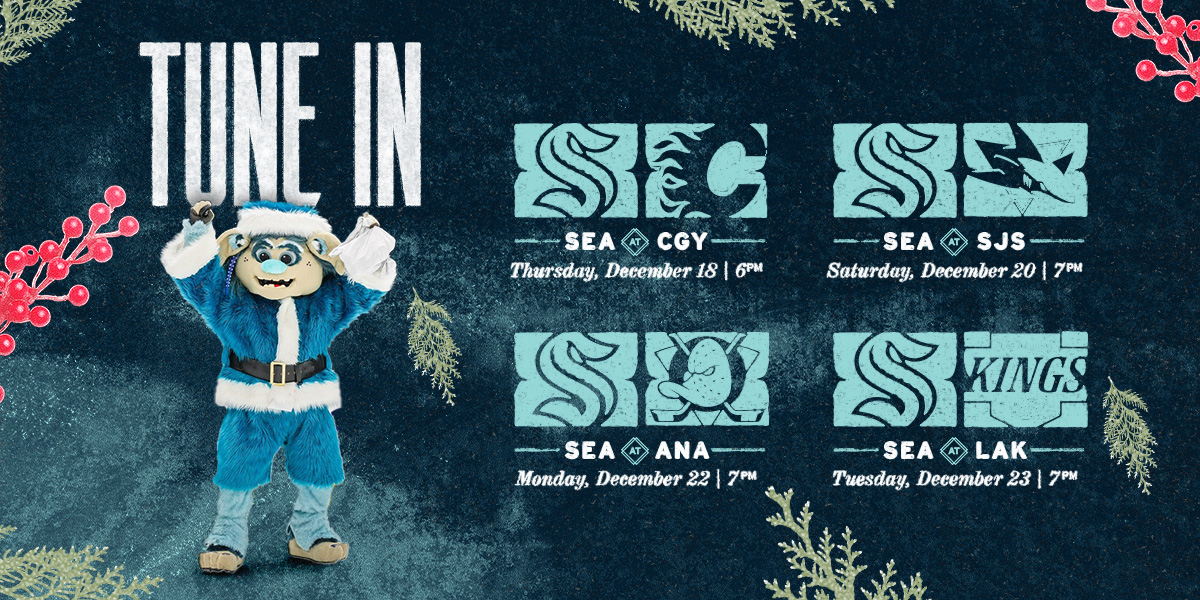 Tune in with santa buoy wearing and upcoming kraken matchups