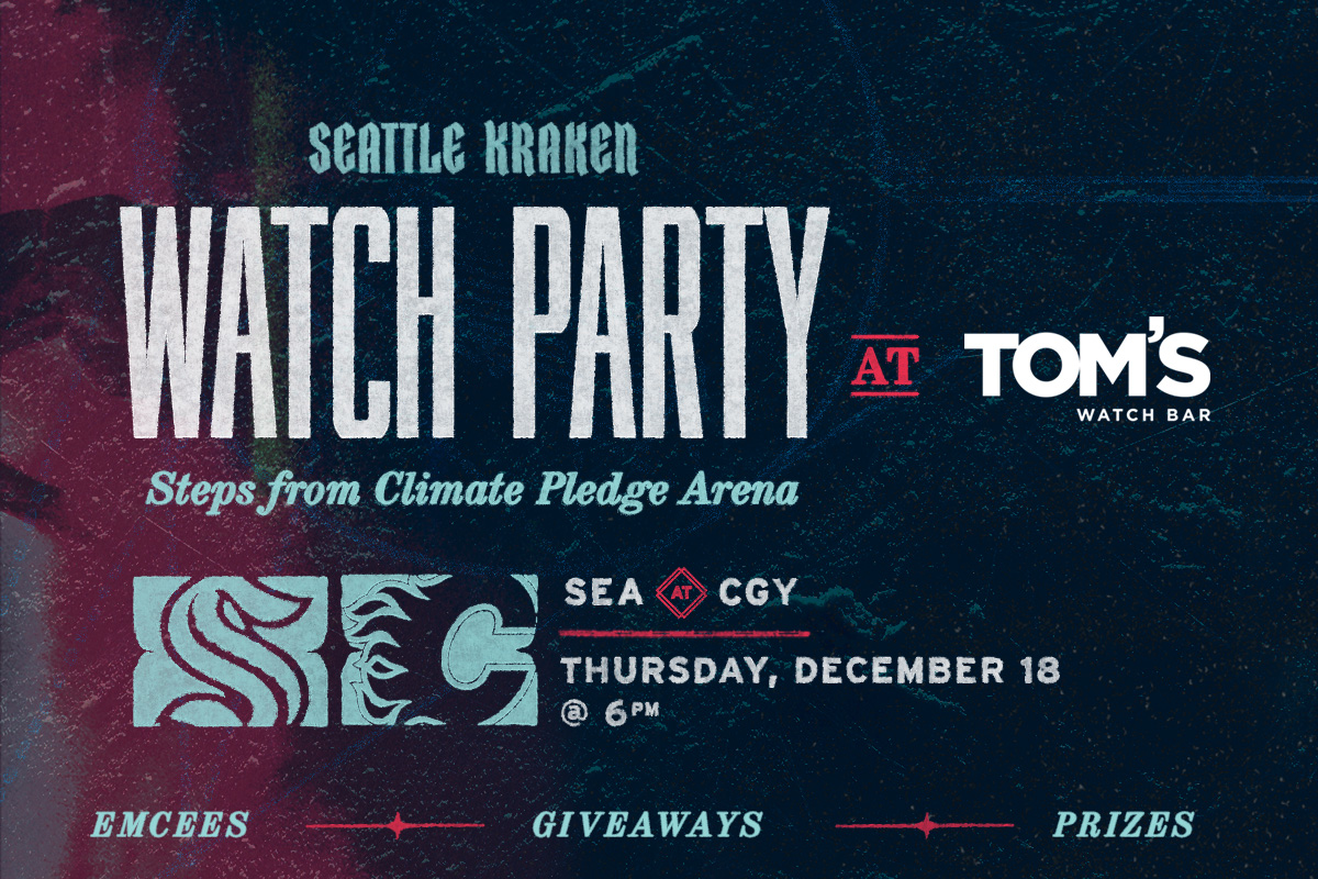 Kraken watch party at Tom's Watch party