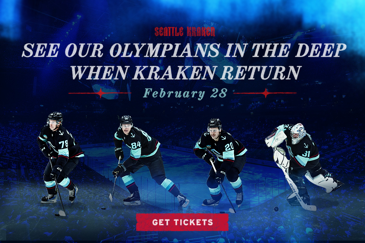 See our olympians in the deep when kraken return February 28