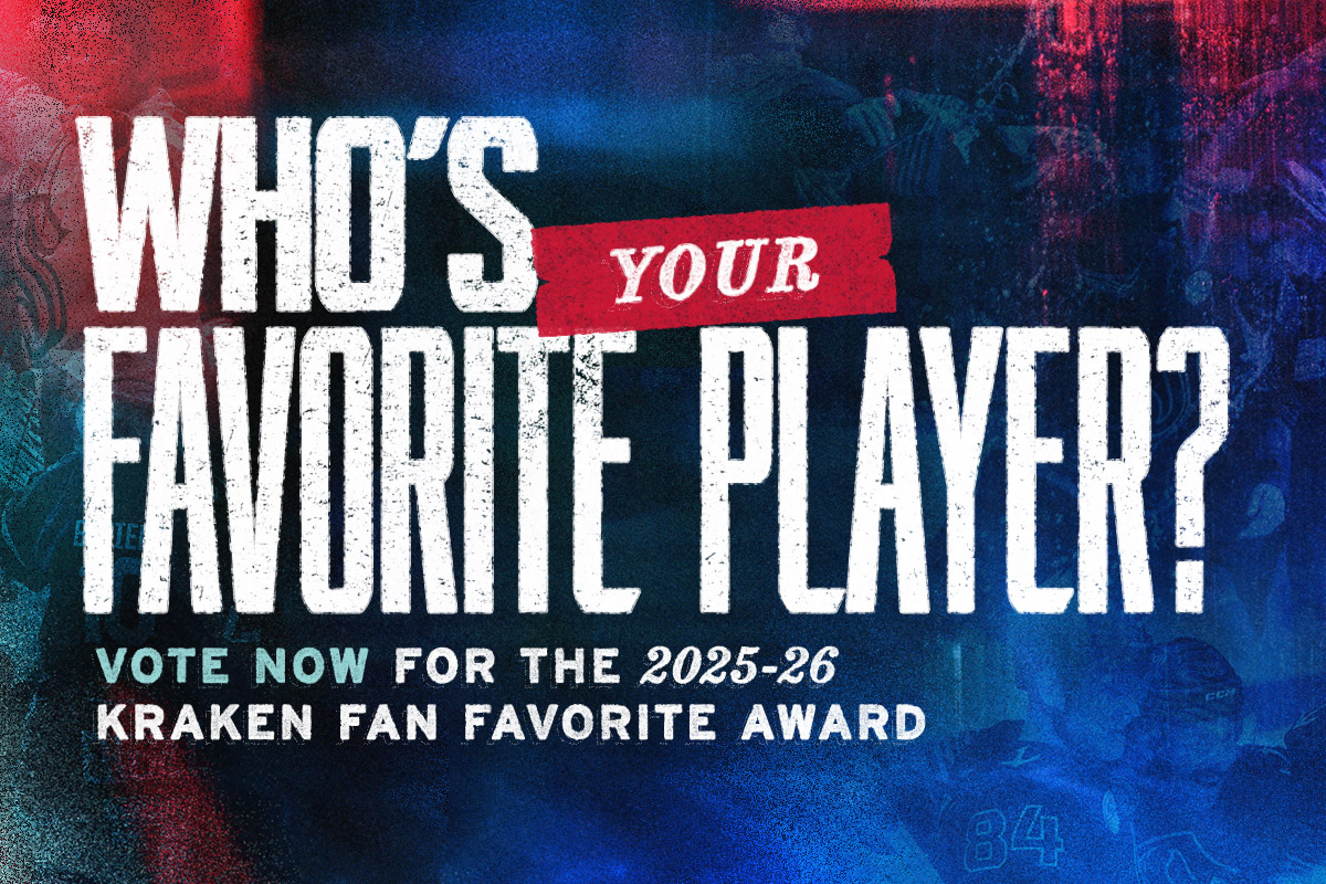 Who's your favorite player? vote now for the 2025-26 Kraken Fan Favorite Award