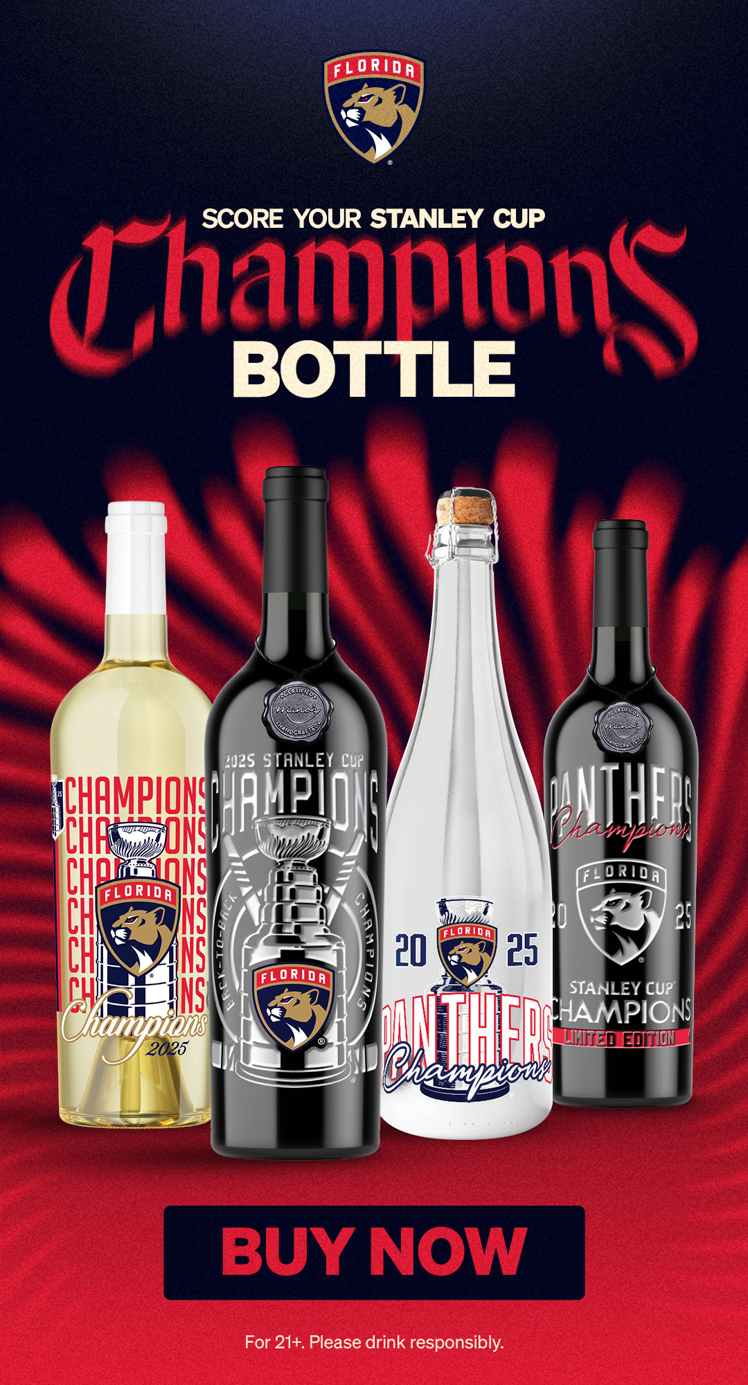 Score Your Stanley Cup Champions Bottle | Buy Now!