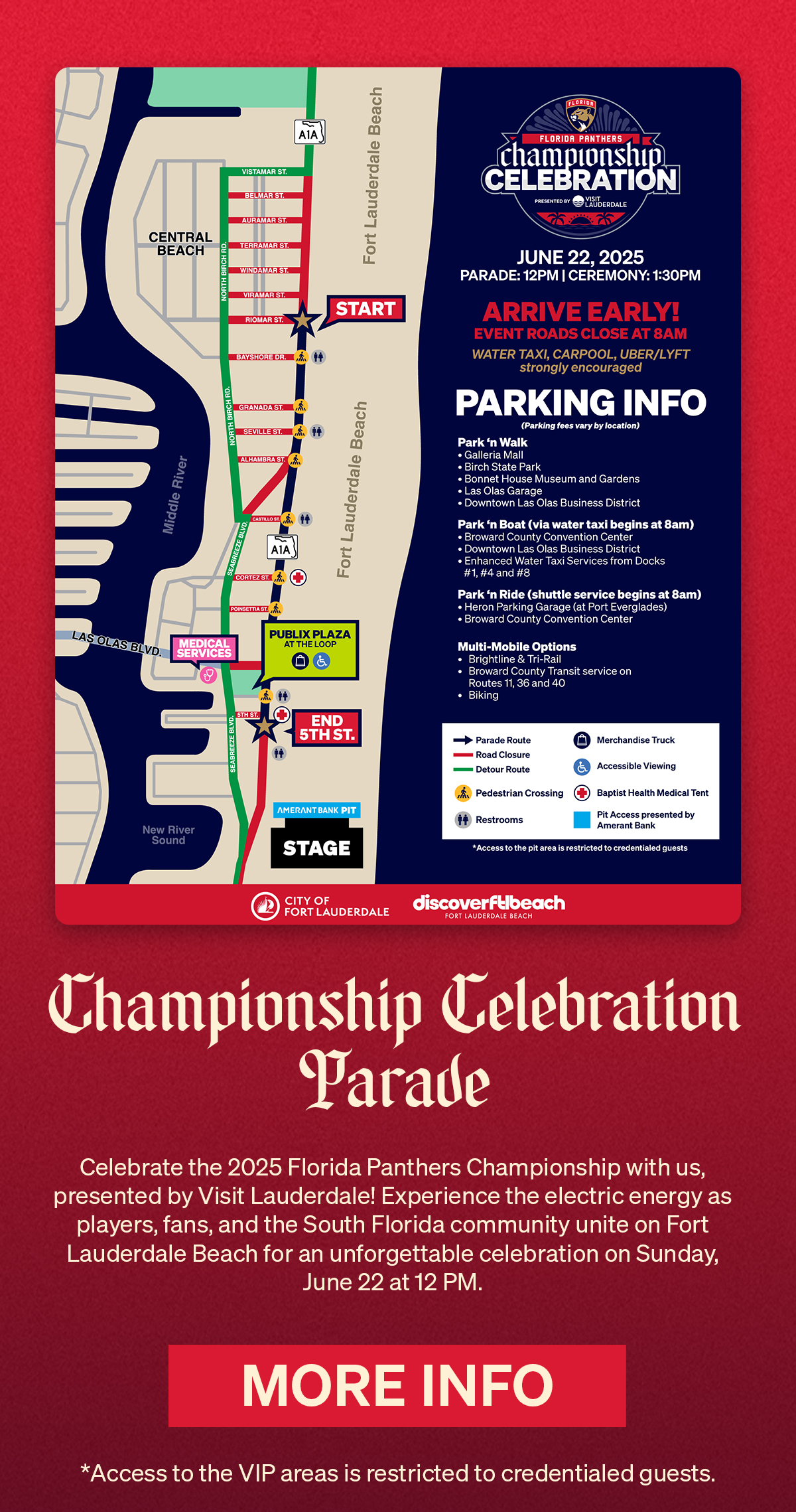 2025 Florida Panthers Championship Celebration presented by Visit Lauderdale