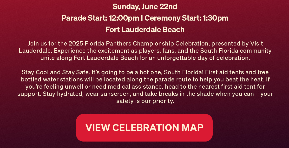 2025 Florida Panthers Championship Celebration presented by Visit Lauderdale