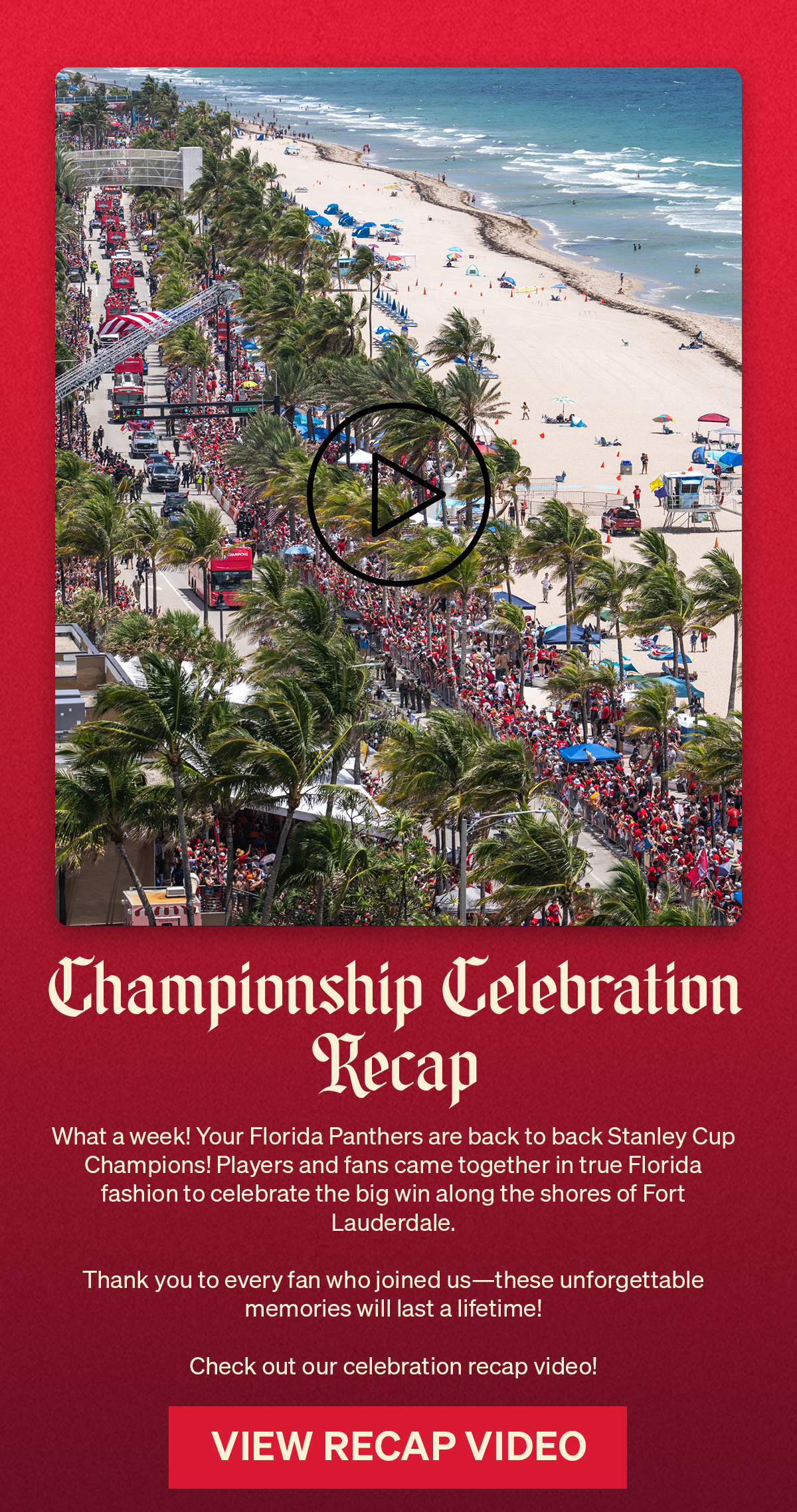 2025 Florida Panthers Championship Celebration presented by Visit Lauderdale