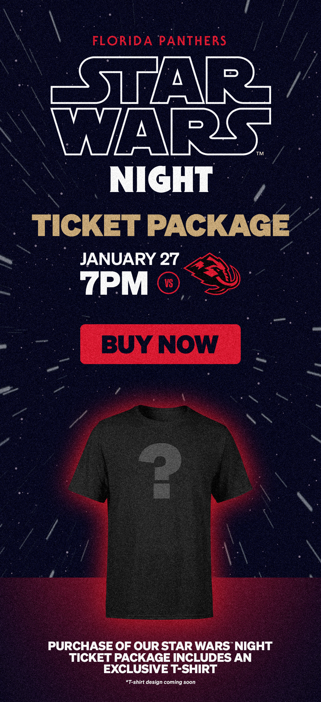 Florida Panthers x Star Wars Night | Ticket Package