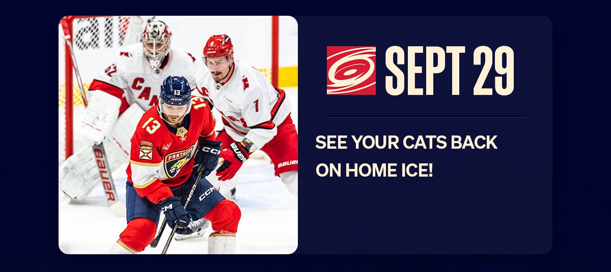Panthers | September 29th | vs Carolina Hurricanes 