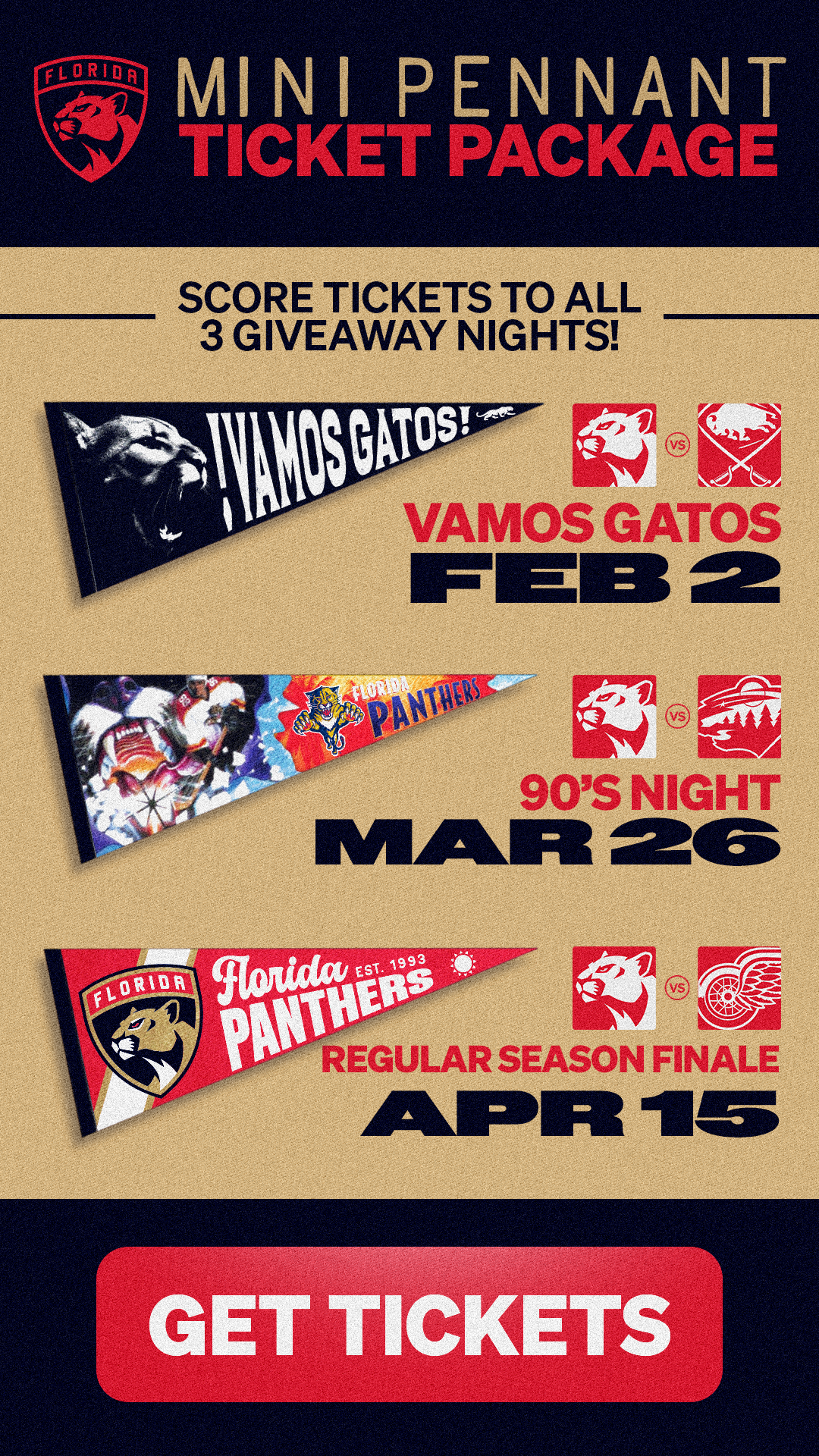 Mini Pennant Ticket Package | Get Tickets