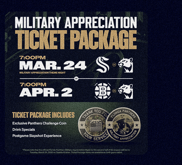 Military Appreciation Night Package | Mar 24 & Apr 2