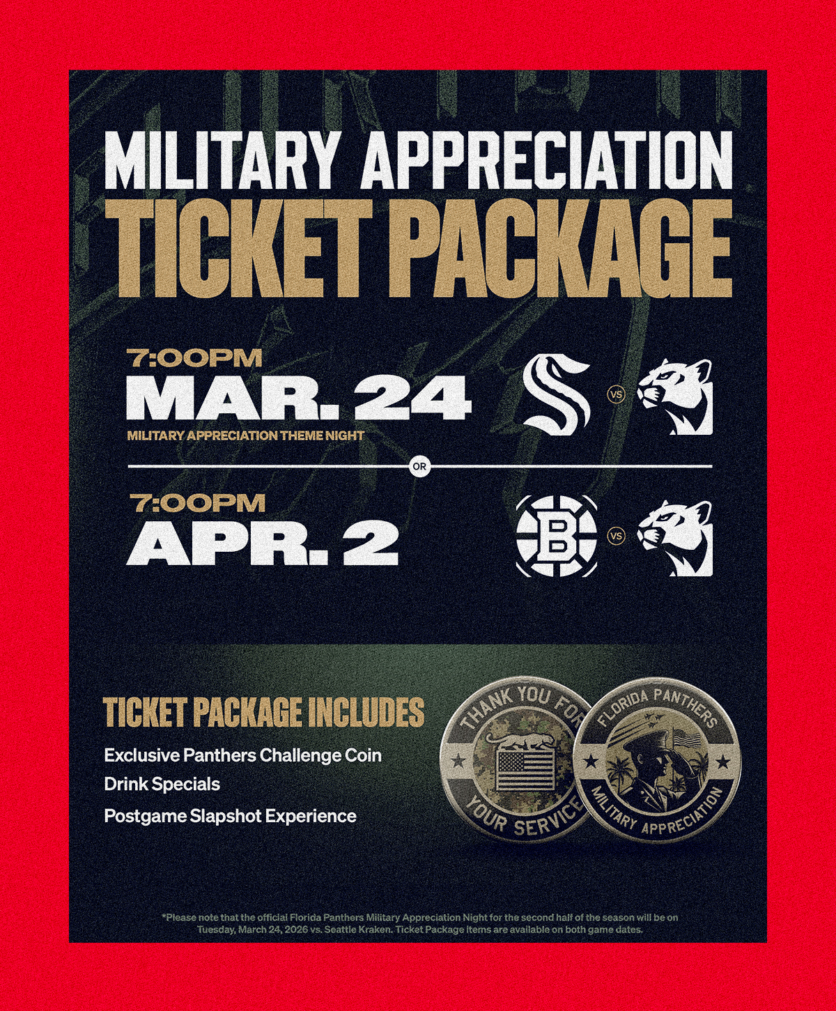 Military Appreciation Ticket Package