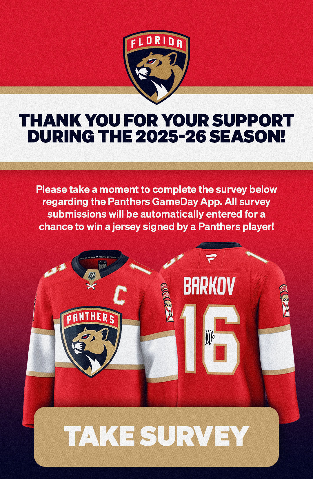 Panthers GameDay App Survey | Take Survey
