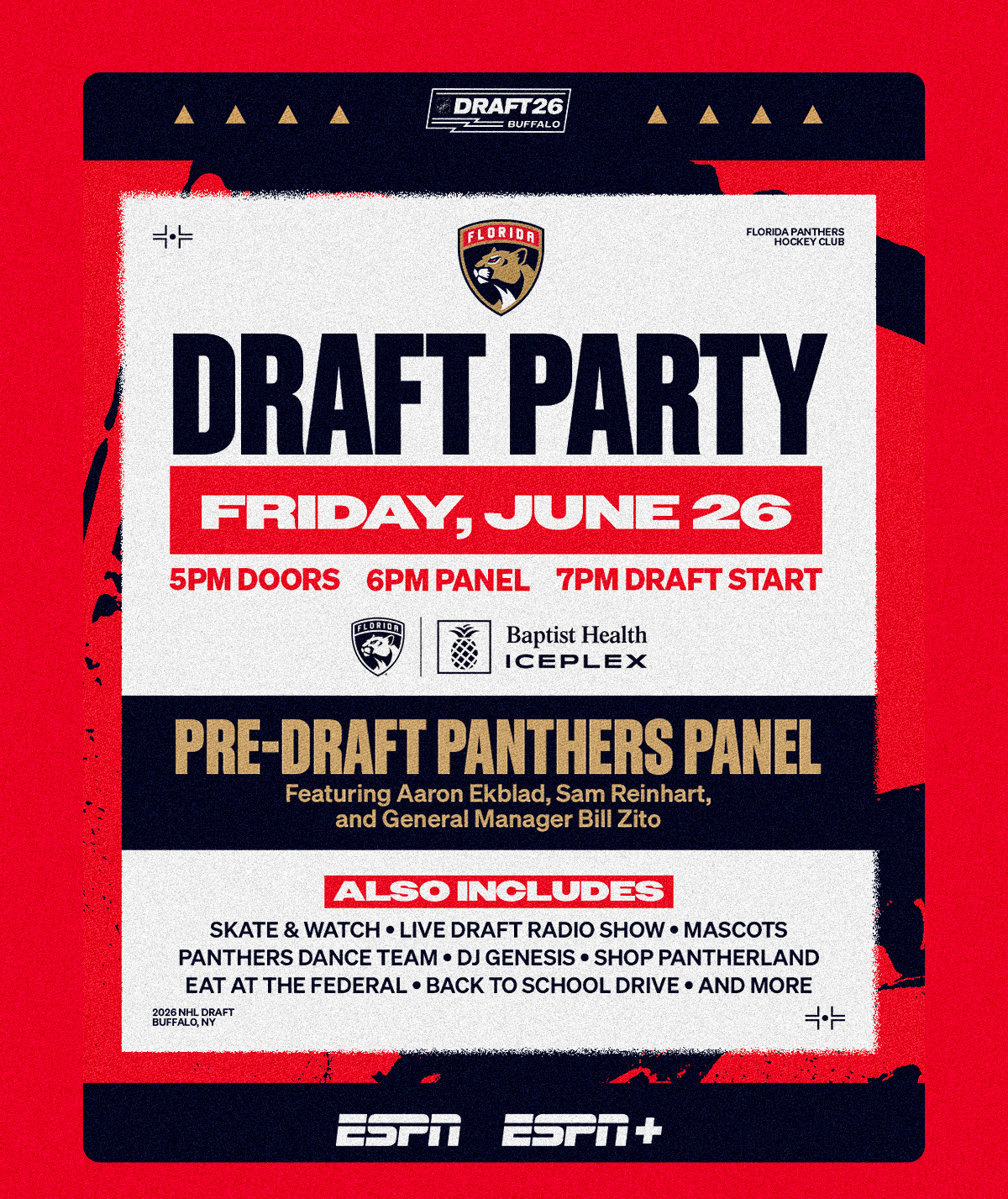 Draft Party | June 26 @ 7pm | Learn More