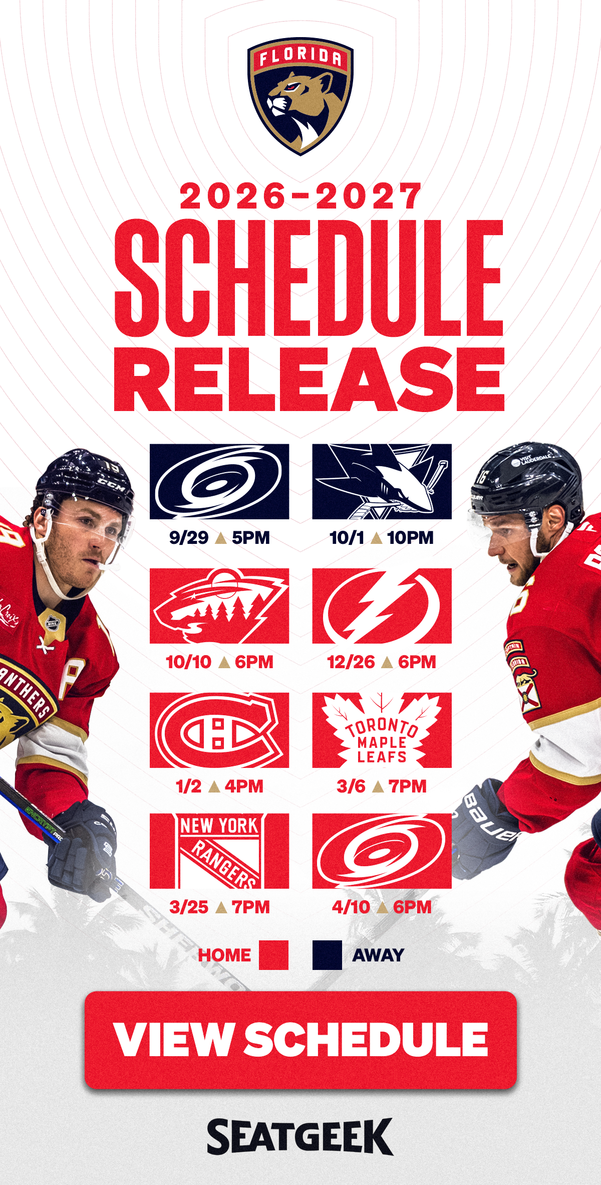 2026-27 Schedule Release | View Schedule