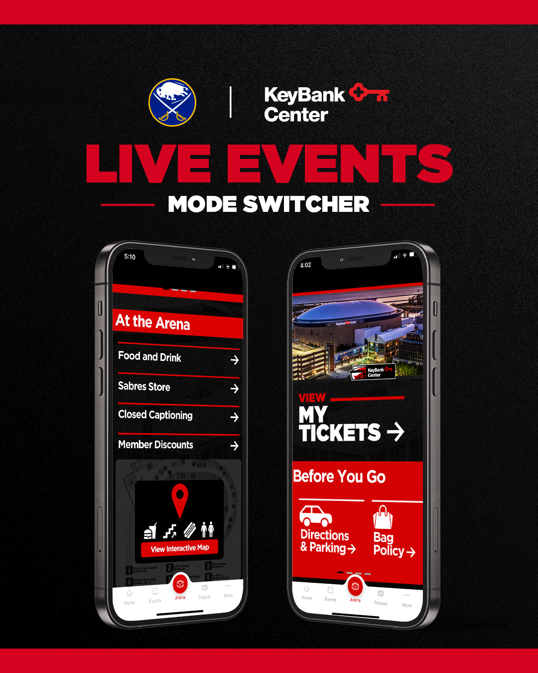 Live events mode switcher