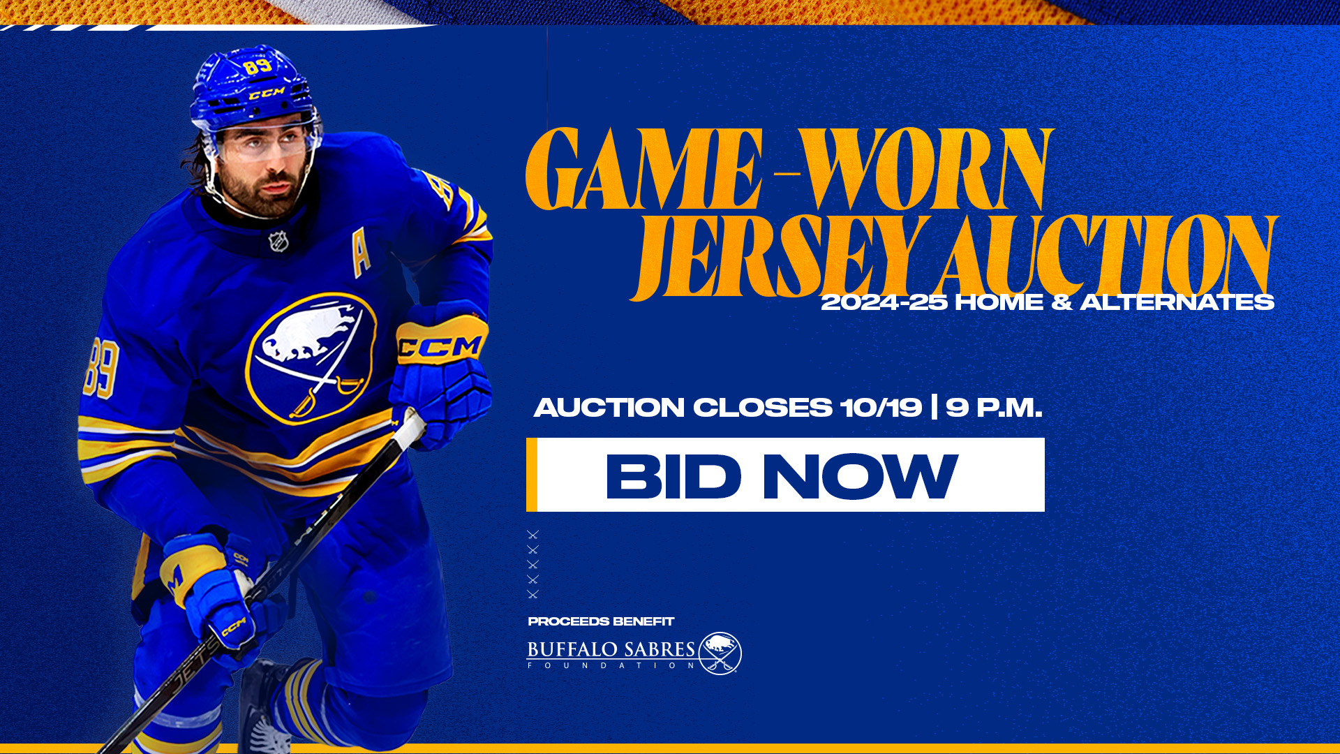 Game-worn jersey auction