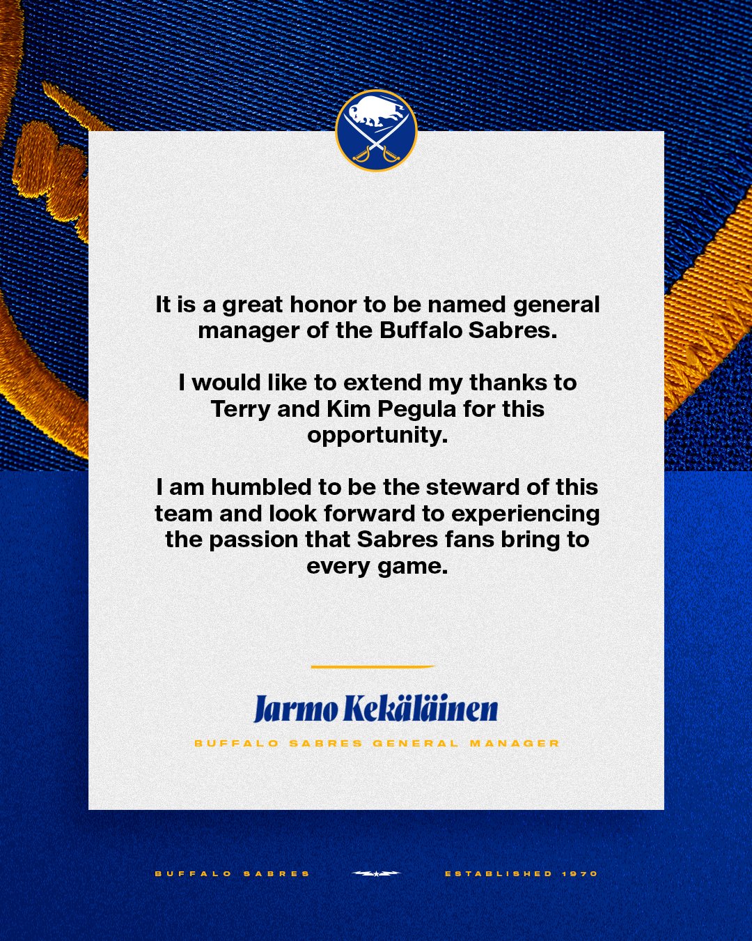 A statement from Jarmo Kekäläinen