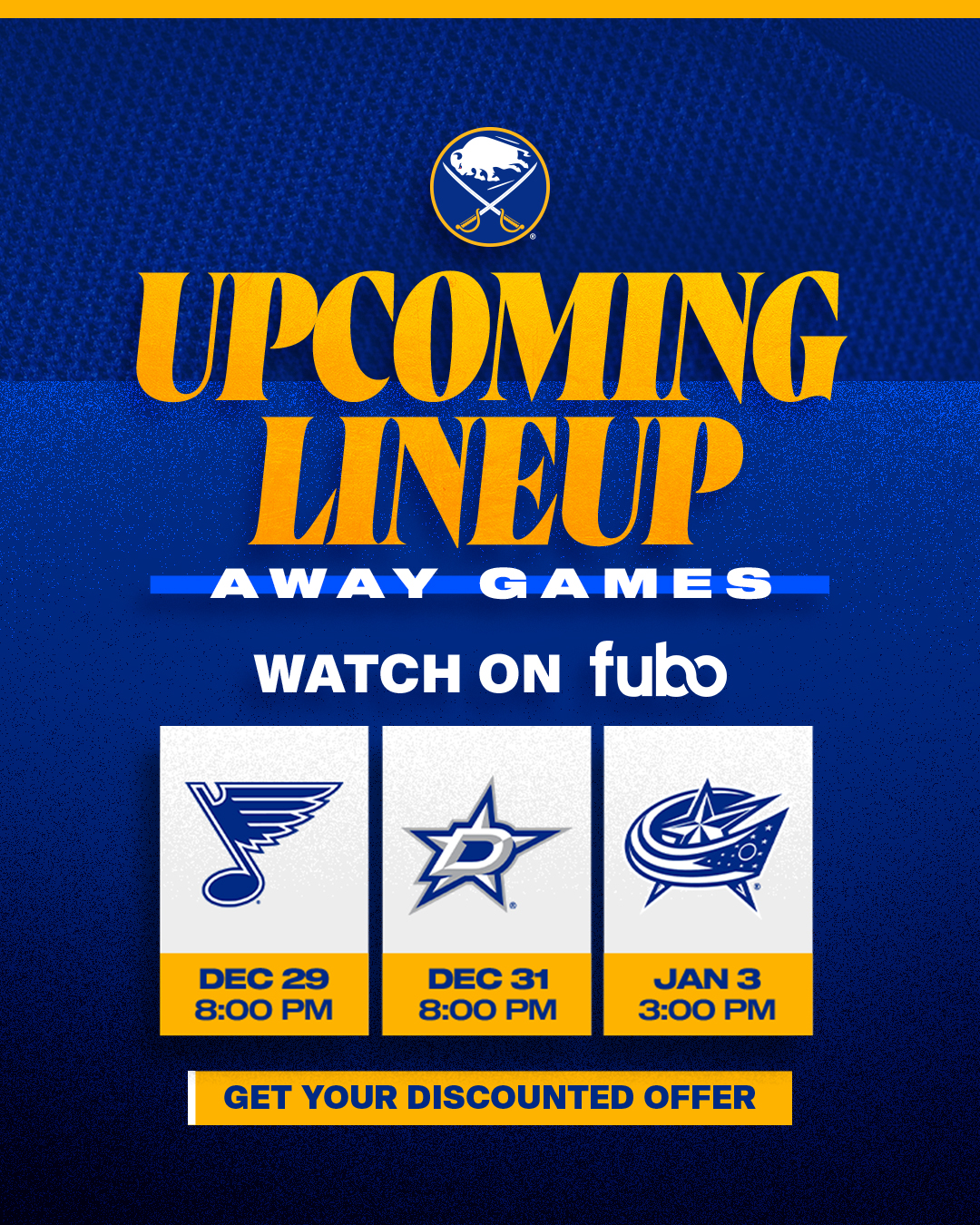 Upcoming lineup: Watch on fubo