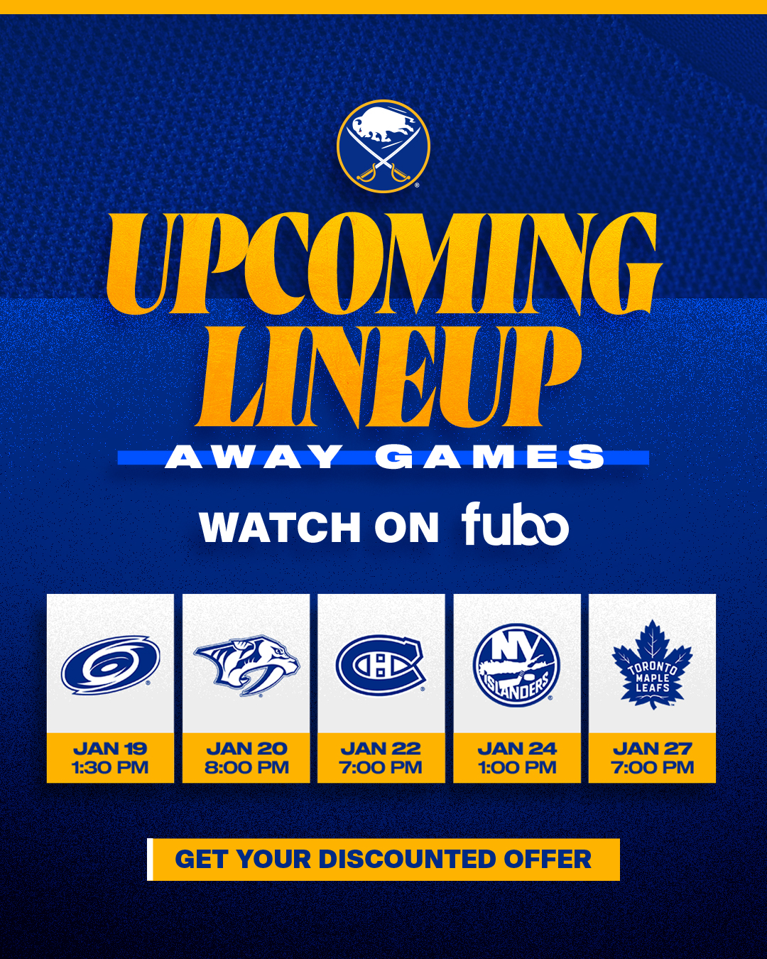 Upcoming lineup on fubo