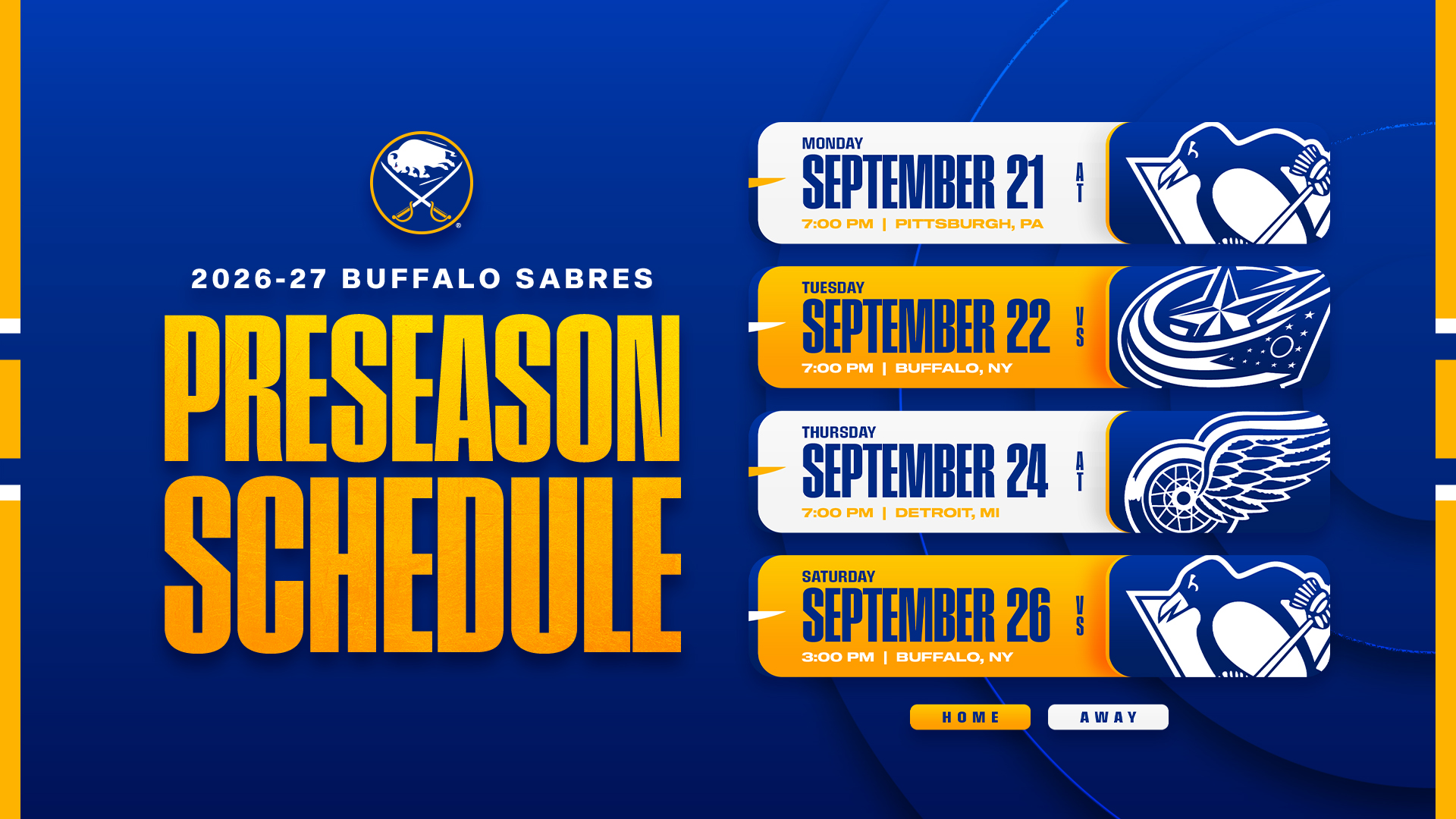 2026-27 Preseason Schedule
