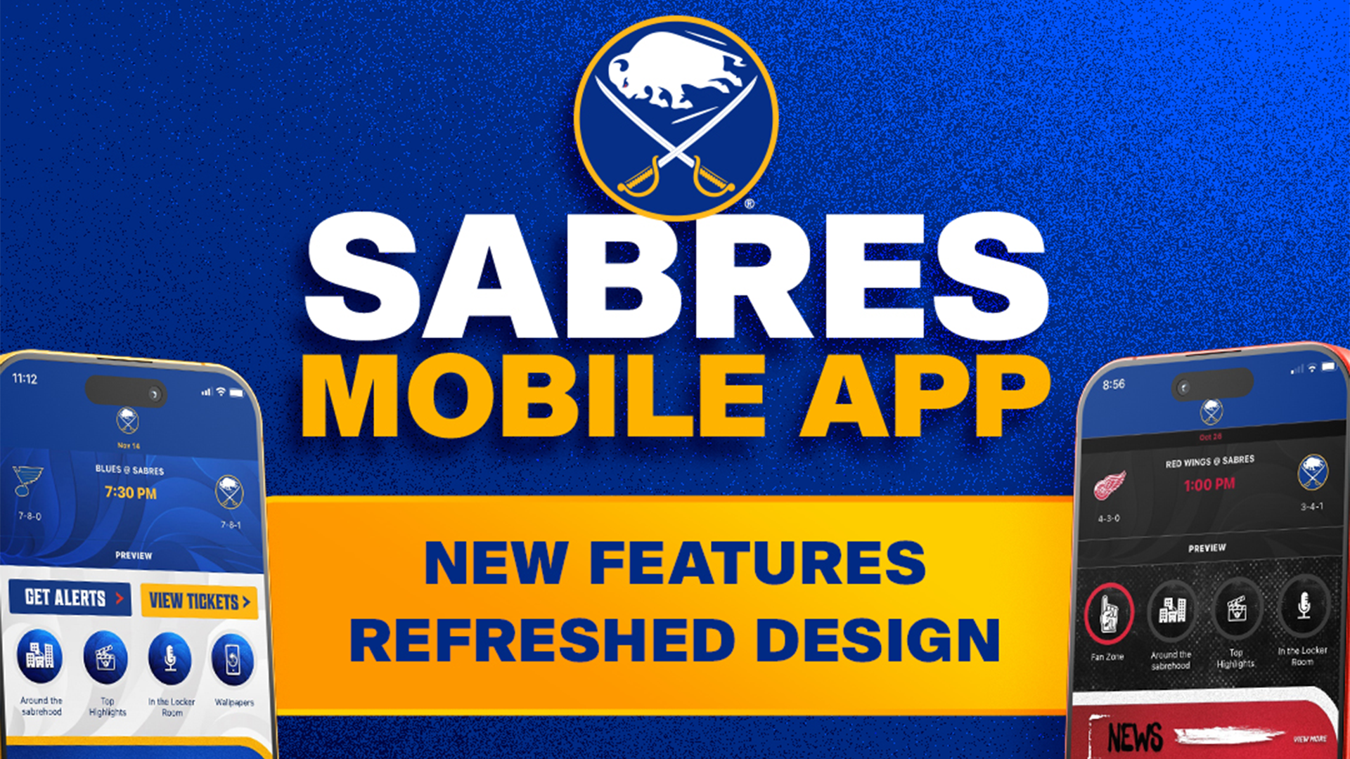 Download the Sabres Mobile App