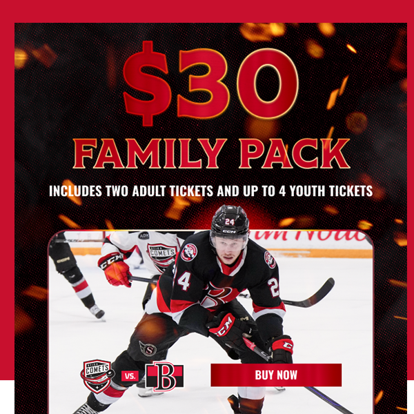 two adult tickets and up to FOUR free youth tickets 