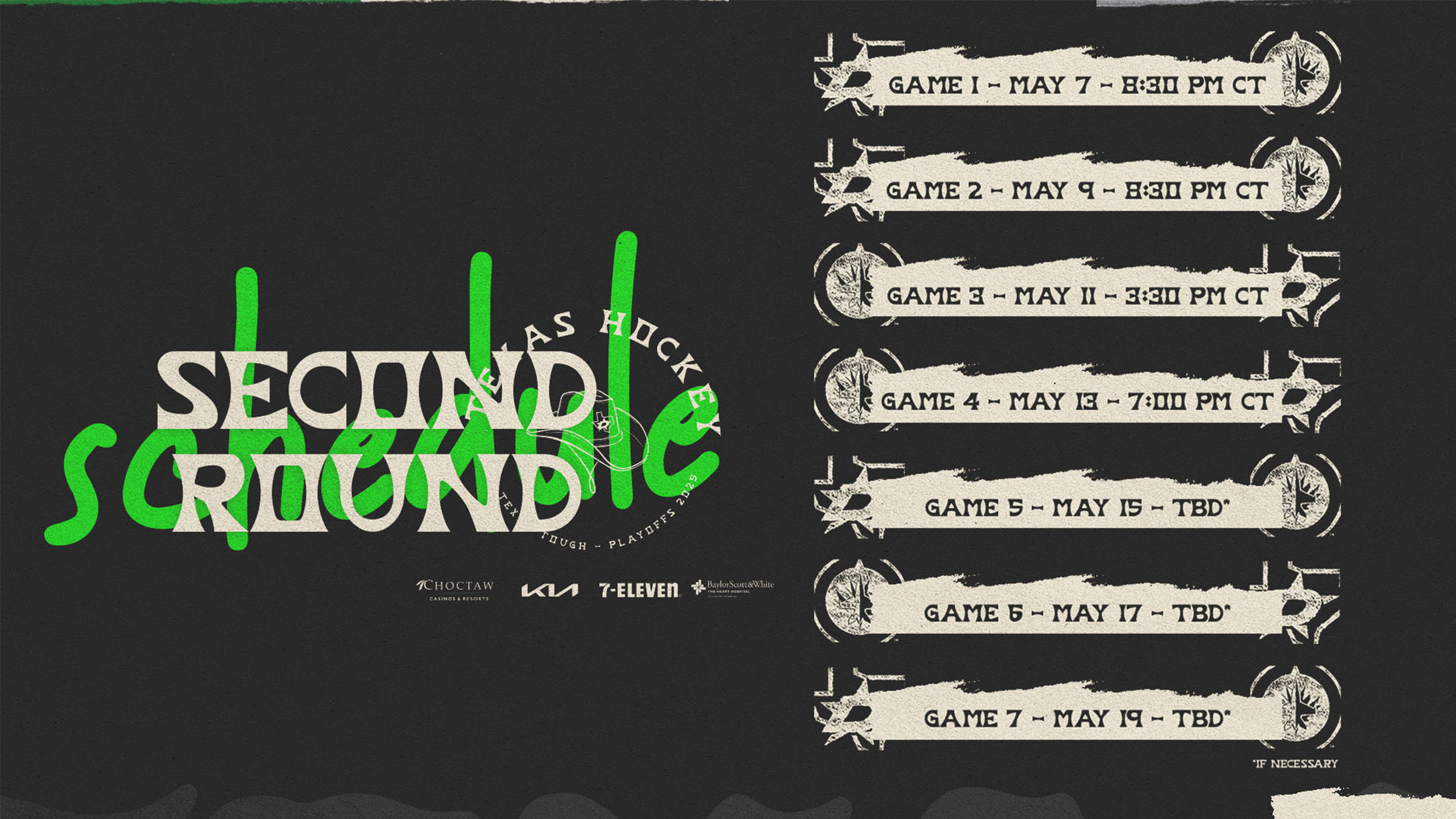 SECOND ROUND SCHEDULE