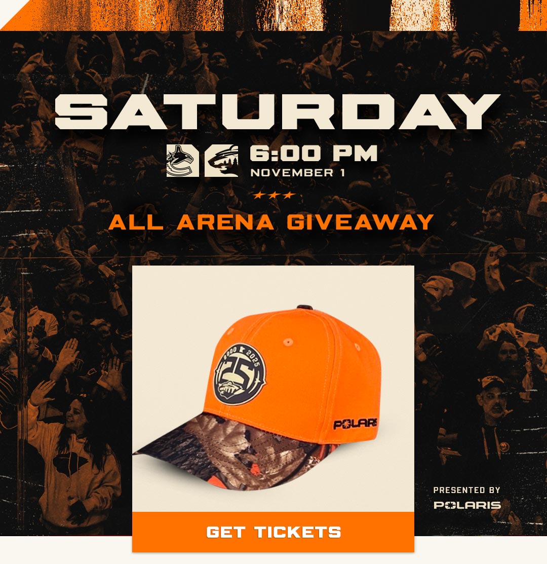 Blaze Orange Hat Giveaway. November 1. Get Tickets
