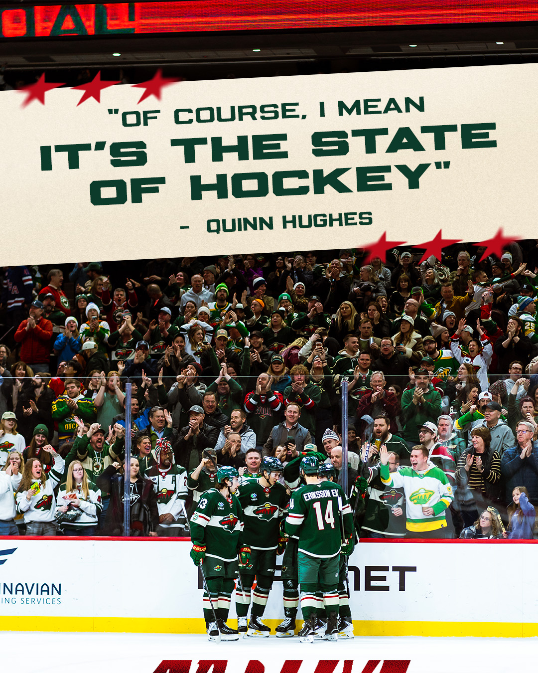 'Of course, I mean it's the State of Hockey' - Quinn Hughes 