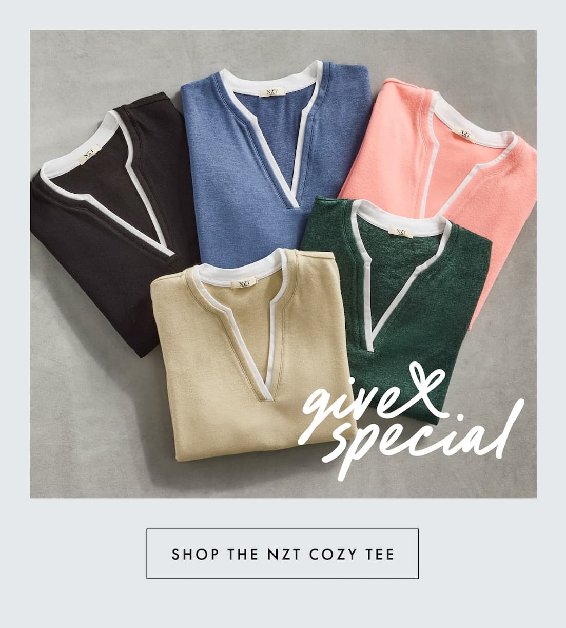 Shop the NZT Cozy Tee. Available in 5 colors.