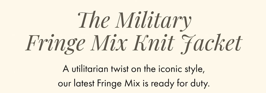 Style Spotlight: The Military Fringe Mix Knit Jacket