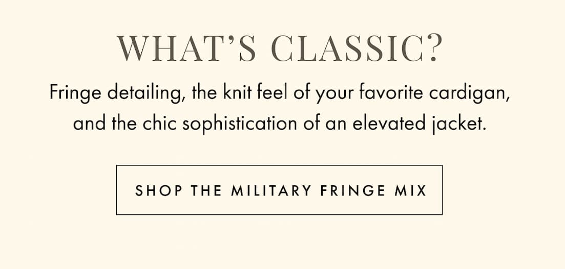 Shop the Military Fringe Mix Knit Jacket