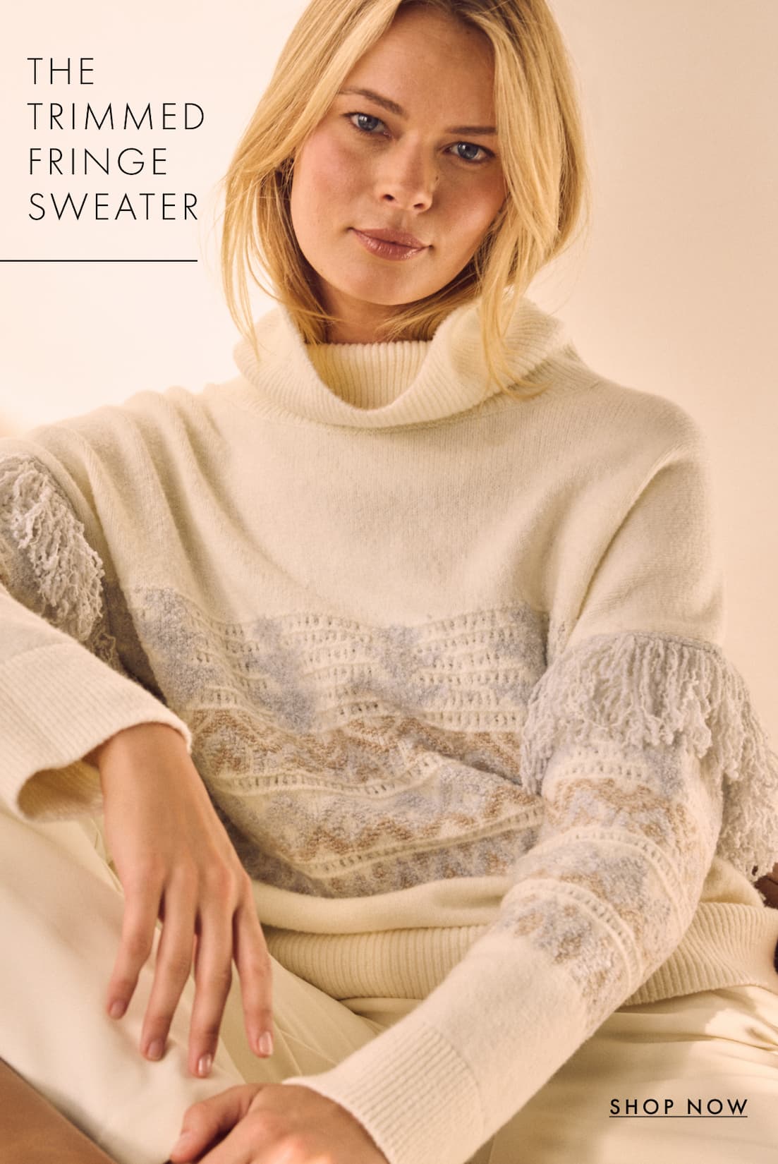 Trimmed Fringe Sweater