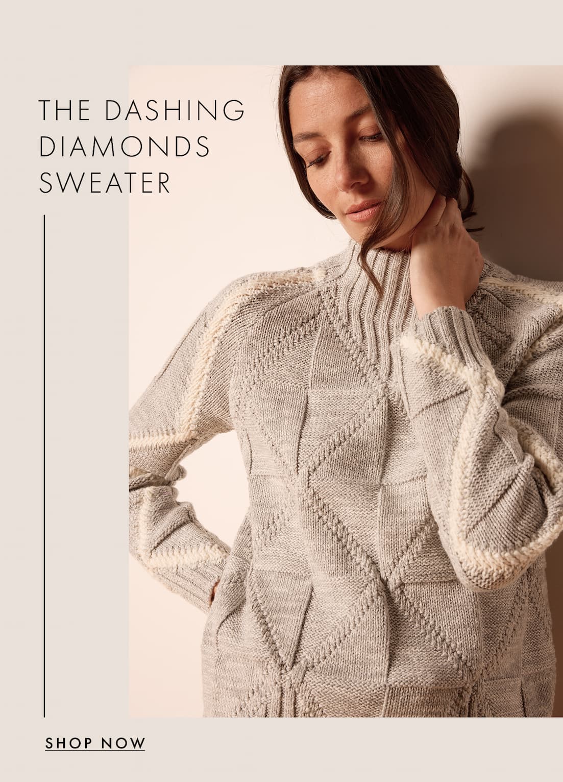 Dashing Diamonds Sweater in Grey Multi