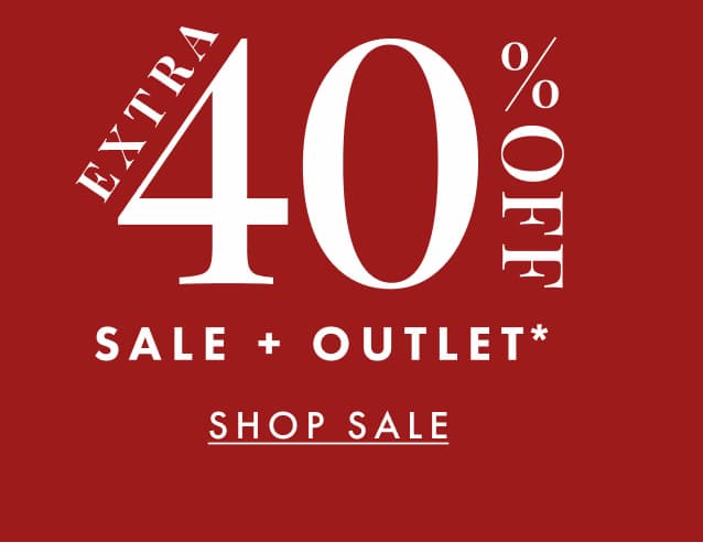 Extra 40% off sale + outlet styles