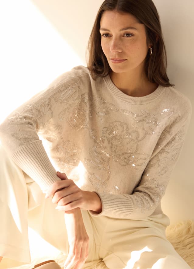 Gold Label Cotton Cashmere Silk Blend Sweater
