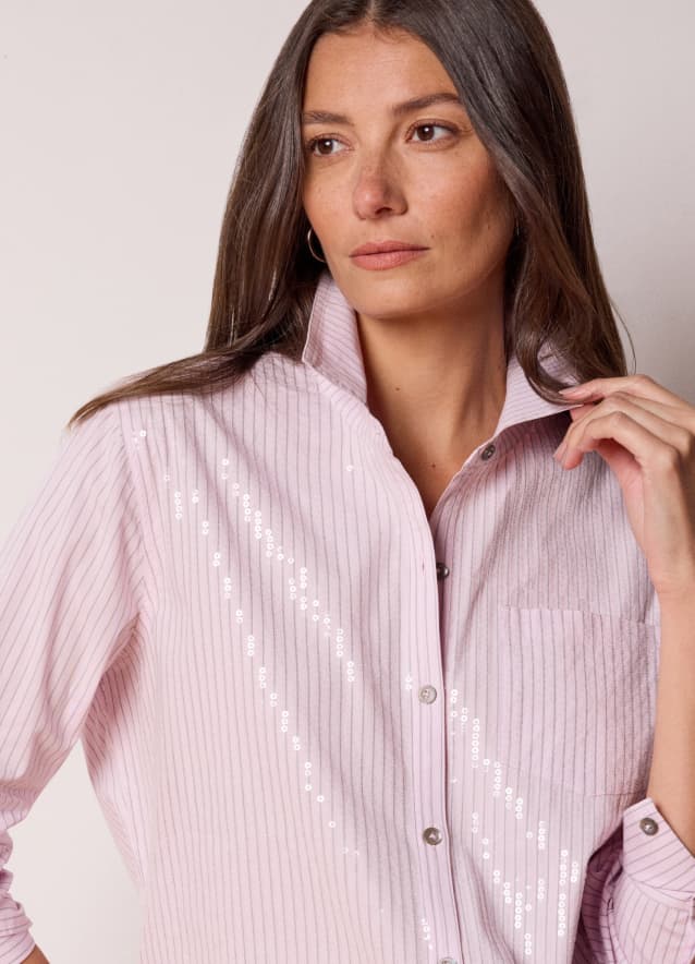 Subtle Shine Stripe Shirt