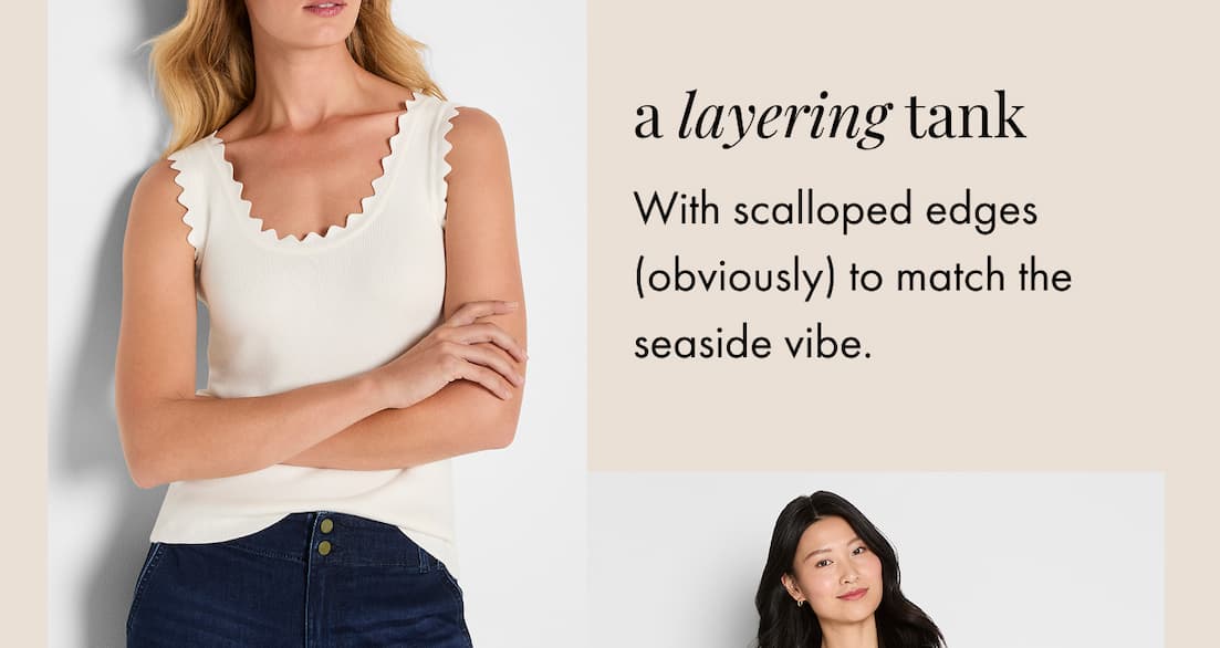 Scallop Sweater Tank