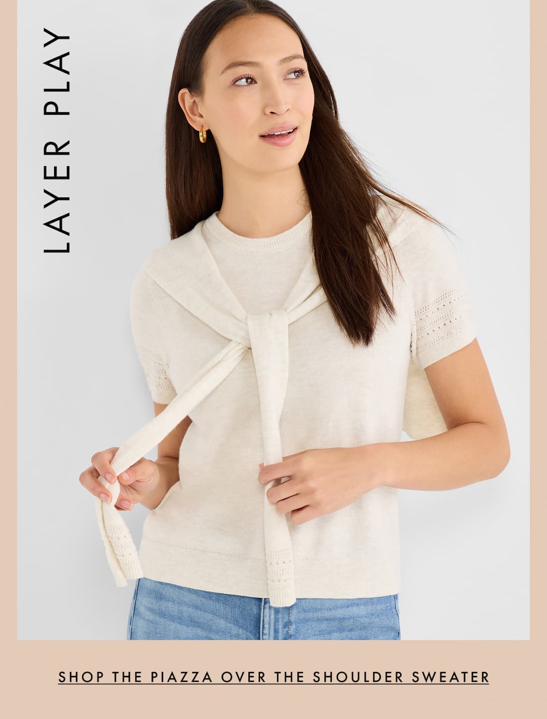 Shop the Piazza Over the Shoulder Sweater