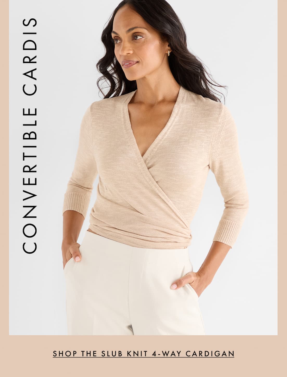 Shop the Slub Knit 4-Way Cardigan